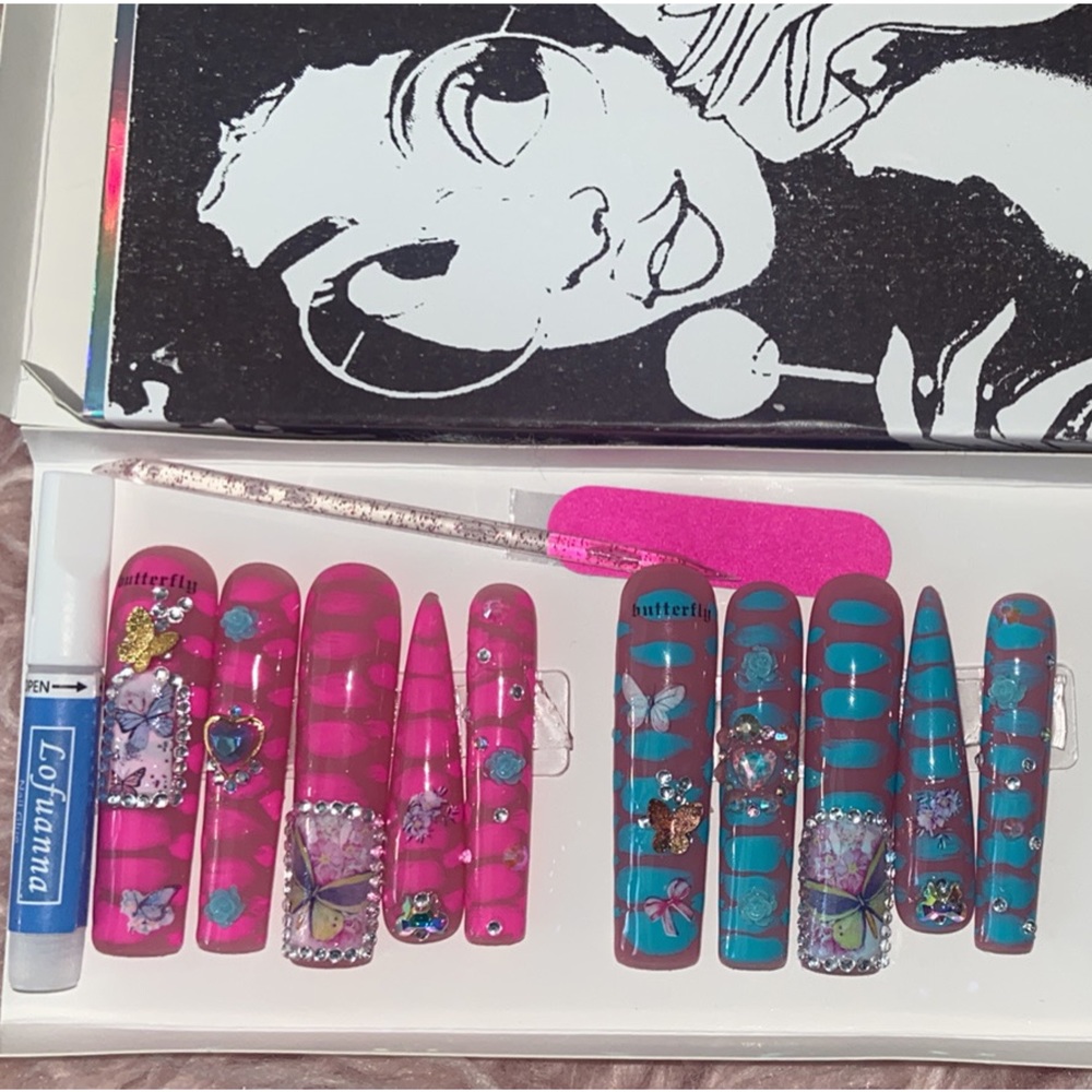 Beautiful homemade press on nails